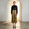 Brynivadressluxe - Fashionable Long-sleeve Top And Skirt Two-piece Set